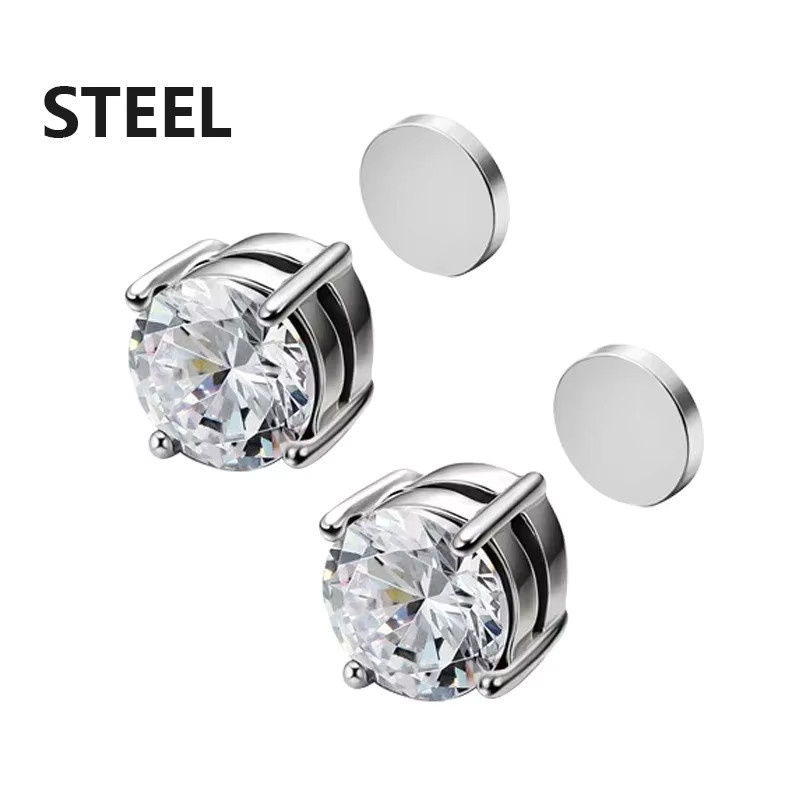 Ohrstecker, Zirkonia, Silber, Edelstahl, Unisex - Bild 3
