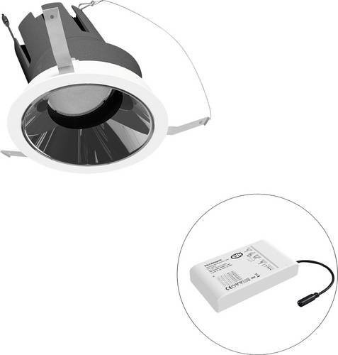 EVN LED-Deckenstrahler F01R11AM3830L15D in Weiß, rund und verstellbar - Bild 1