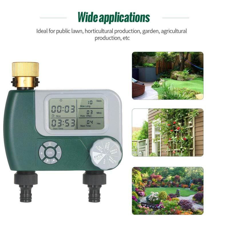 TOMTOP JMS Programmierbarer digitaler Schlauch-Wasserhahn-Timer mit Display, batteriebetriebenes automatisches Bewässerungssystem für den Außenbereich mit US-Wasserhahnanschluss - Bild 2