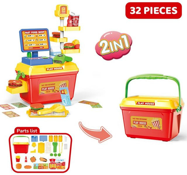 Linyi toy car Simulations-Arztwerkzeuge Hamburg Eiscreme-Dessert Rollenspiel Spielzeug Set, ab 3 Jahre - Bild 1