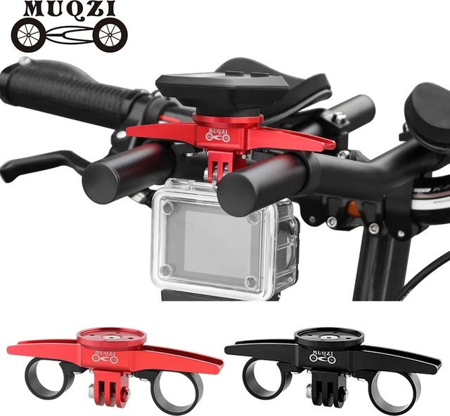 MUQZI Fahrradcomputerhalterung Rot Universal-Lenkeradapter für Garmin, Bryton und Wahoo mit GPS-Halterung für 22,2–25,4 mm Lenkerdurchmesser - Bild 1