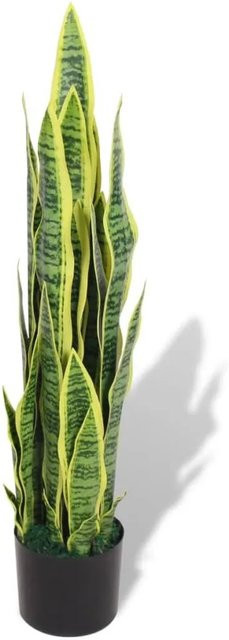 furnicato Künstliche Sansevieria Bogenhanf Pflanze in Grün mit Topf, Höhe: 90 cm - Bild 1