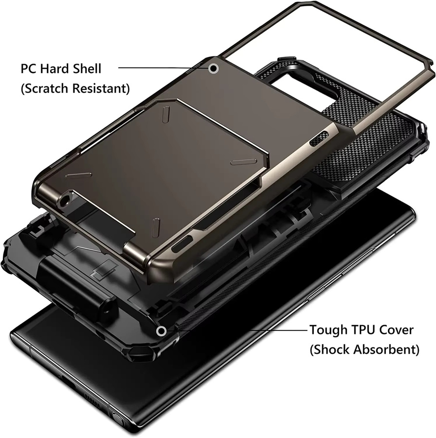 Samsung Brieftasche Flip-Cover Schutzhülle mit Kartenhalter für S25 Edge S24 S23 S22 Ultra S21 in Schwarz oder Weiß - Bild 3