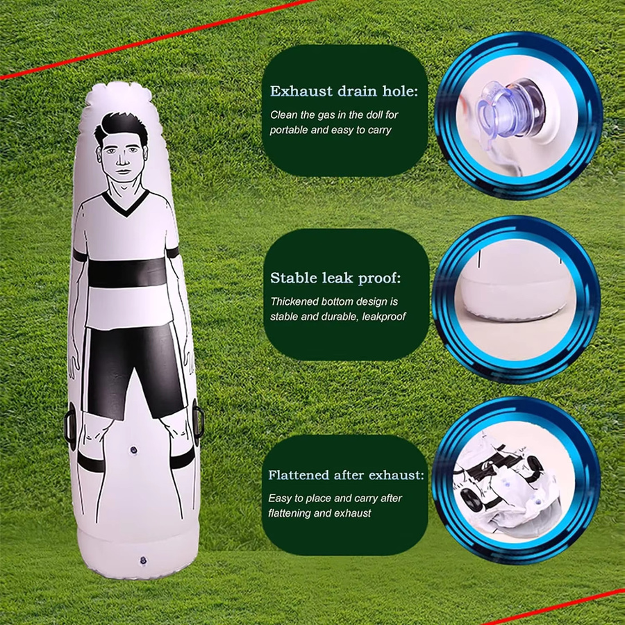 Ninth World Aufblasbarer Fußball-Schnuller, Trainingsschnuller, 175 cm - Bild 2