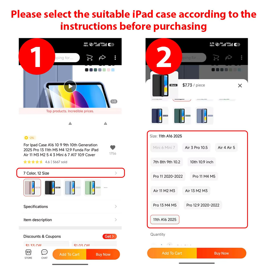 Apple iPad Hülle in Grün für iPad Pro 13 11, iPad Air 11 M4 M3 M2, iPad 10. Generation und iPad Mini 6 7 - Bild 2