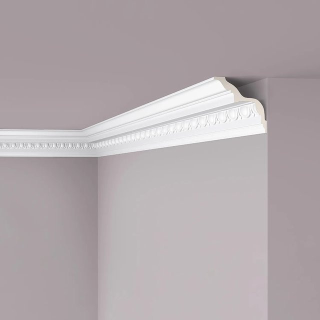 NMC Z4 ARSTYL Eckleiste Zierleiste Stuckleiste aus Polyurethan Hartschaum, Weiß, B/H: 12,8 x 12,8 cm, Länge: 200 cm - Bild 1