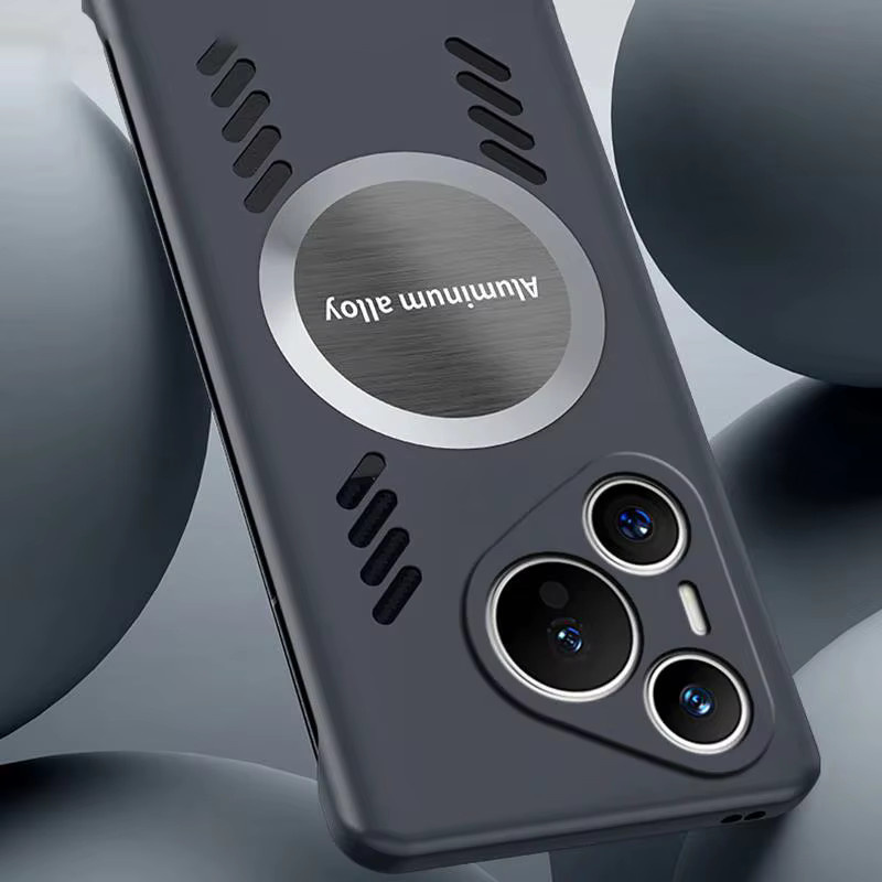 Magnetische Graphene Handyhülle für Huawei P40 P50 60 Pura 70 80 Ultra Nova 14 13 12 11 10 9 Pro mit Wärmeableitung in Schwarz und Grün - Bild 2