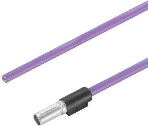 Weidmüller Industriesteckverbinder Dateneinsatz mit Leitung HDC XXPB01 MOXXXXX-0030 in Purple, Kabellänge: 0,3 m - Bild 1