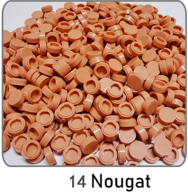 Yiran toy Bausteine Flache Kachel 1x1 Runde Ziegel, 1000-teiliges Set - Bild 1