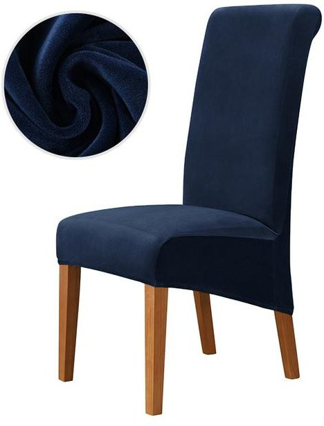 Yiran Furniture Esszimmerstuhlbezug aus Samtstoff mit elastischem Stretch für Stühle mit langer Rückenlehne, XL-Größe, Waschbar - Bild 1