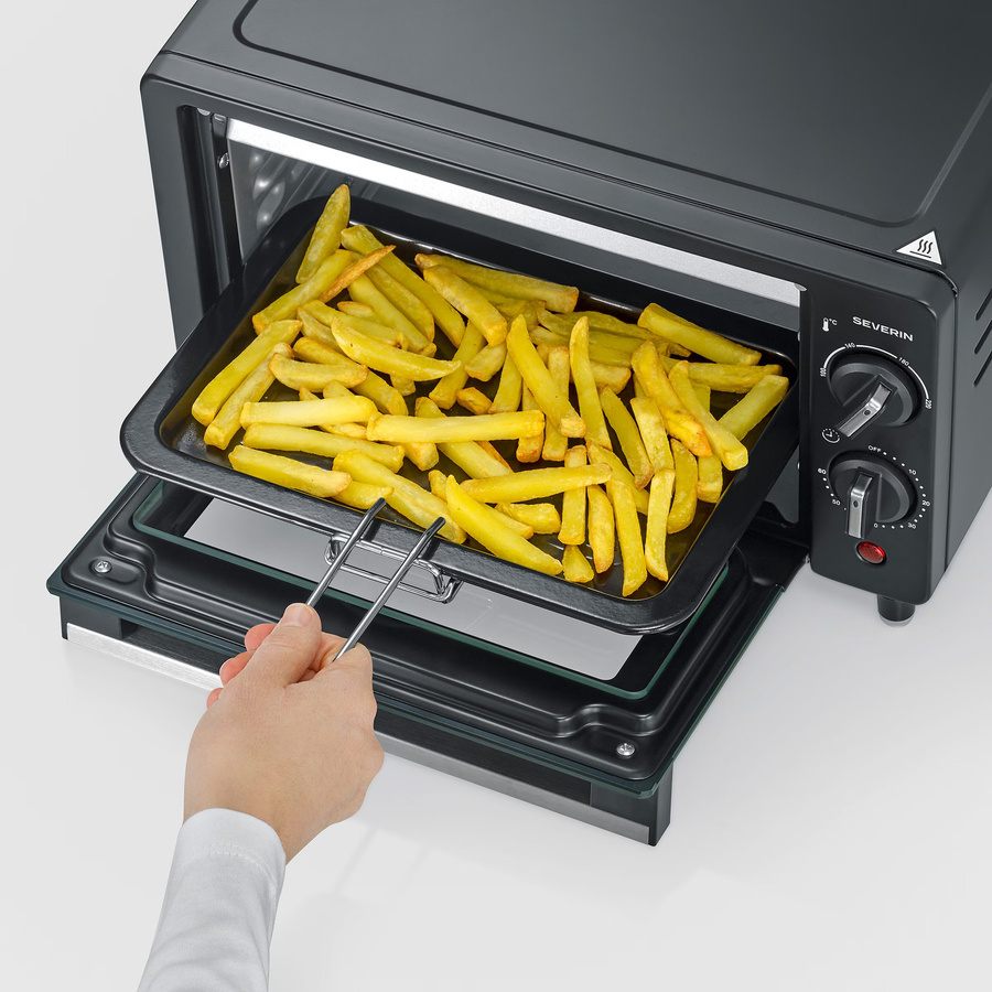 Severin Toastofen TO 2062 in Schwarz mit 9 l Innenraum, 900 Watt, Timer und Ober- und Unterhitze - Bild 3