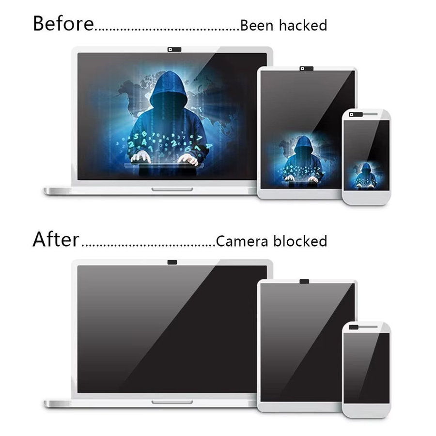 Webcam Cover Slider zum Datenschutz für Laptop, Smartphone, Tablet und MacBook in Schwarz - Bild 3