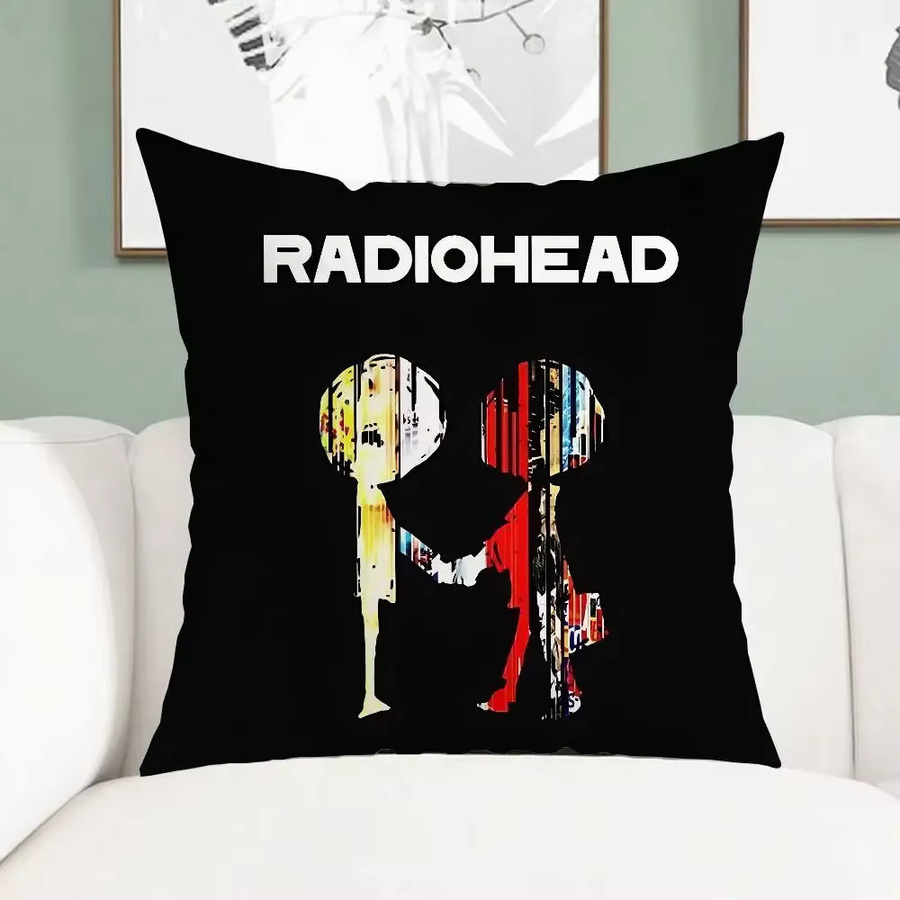 52TOYS Radiohead Rock Band Kissenbezug im Vintage-Stil, Schwarz, B/T/H: 40 x 40 x 40 cm - Bild 5