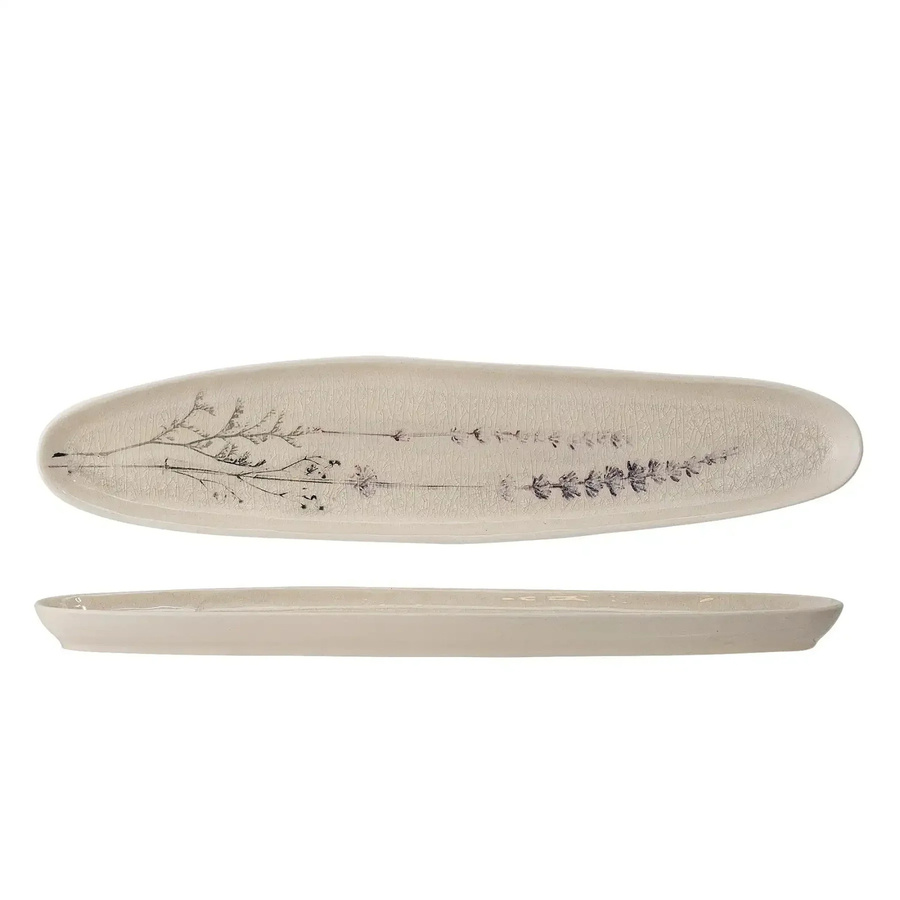 Bloomingville Servierschale aus Steingut in Natur, Durchmesser: 35 cm - Bild 1