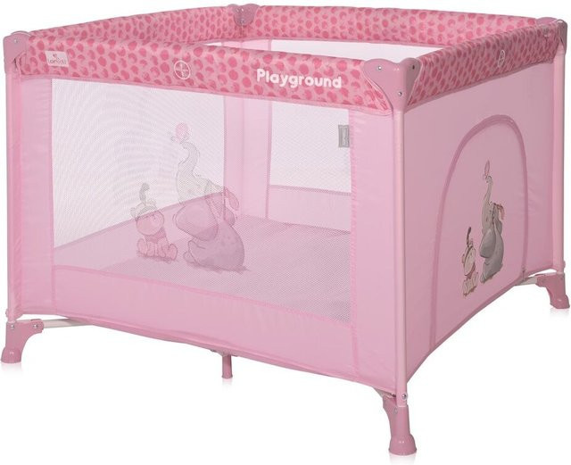 Lorelli Reiselaufstall Playground faltbar mit seitlicher Öffnung, Matratze und Tragetasche in Rosa/Pink - Bild 1