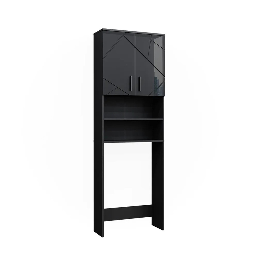Vicco Waschmaschinenschrank Irma Badezimmer in Anthrazit Hochglanz B/H: 64 x 191 cm - Bild 3