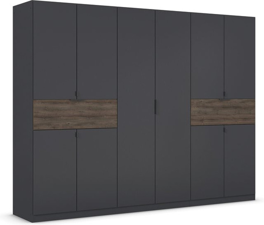 RAUCH BLUE Ticao Drehtürenschrank mit 10 Türen und 2 Schubkästen in Atlantic Oak, Breite: 271 cm, Höhe: 210 cm