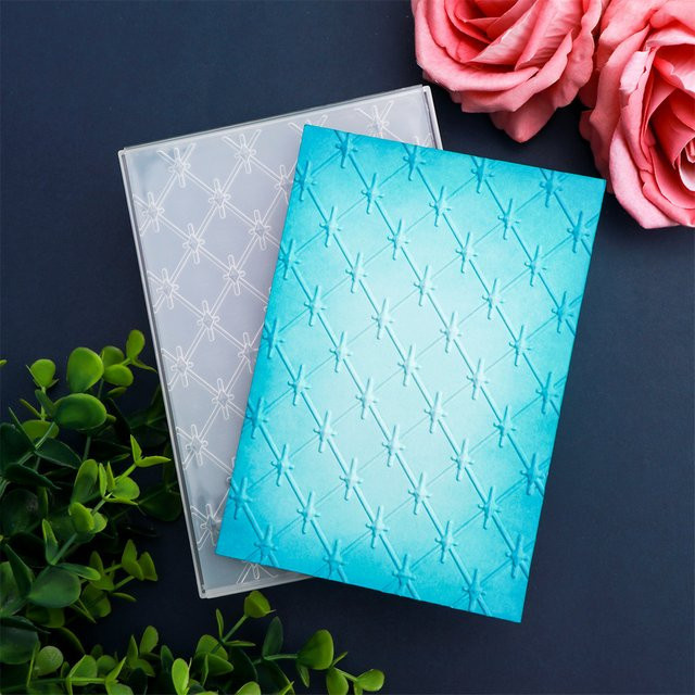 Rechteckiges 3D-geprägtes Scrapbook-Werkzeug aus Kunststoff für DIY-Bastelbedarf und dekorative Kartenhintergründe - Bild 1