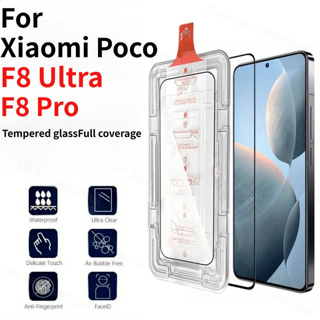 Xiaomi Schutzfolie aus gehärtetem Glas für POCO F8 F7 Ultra Pro in Transparent mit HD-Definition und kratzfestem Schutz - Bild 1