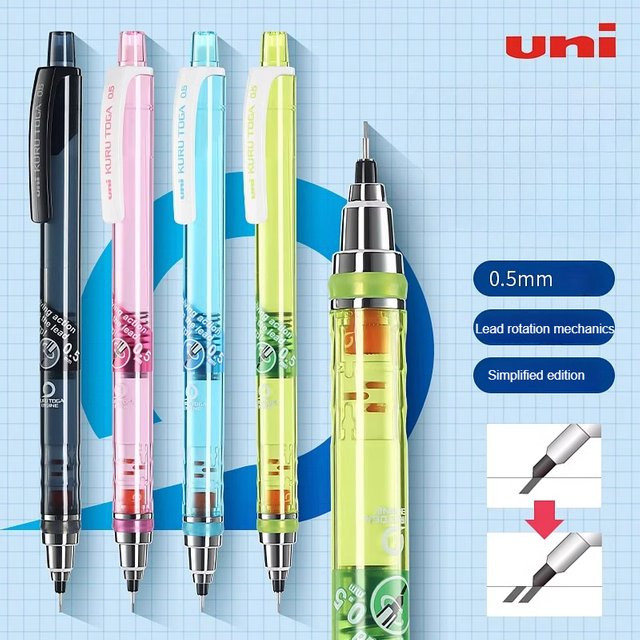 UNI Kuru Toga Druckbleistift M5-450T mit Mine-Rotationsmechanik, 0,5 mm, Pink - Bild 1