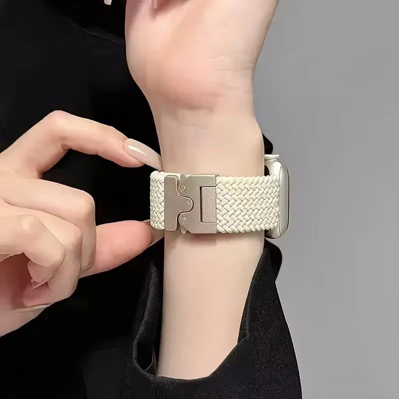 Uhrenarmband Geflochtenes Band Solo Loop, Weiß, Unisex - Bild 2