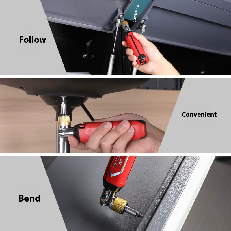JIMIHOME 14-in-1 Ratschenschraubendreher-Set in Rot mit 1/4 Zoll Ratschengriff für Torx, Sechskant und quadratische Schrauben - Bild 4