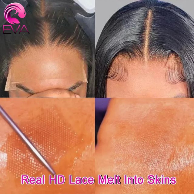 Eva Hair HD Lace Frontal und Closures, 100% Echthaar, glatt, Unisex - Bild 1