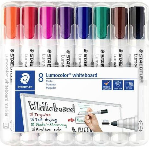 Staedtler Lumocolor 351 Whiteboardmarker 8er Set farbsortiert - Bild 1