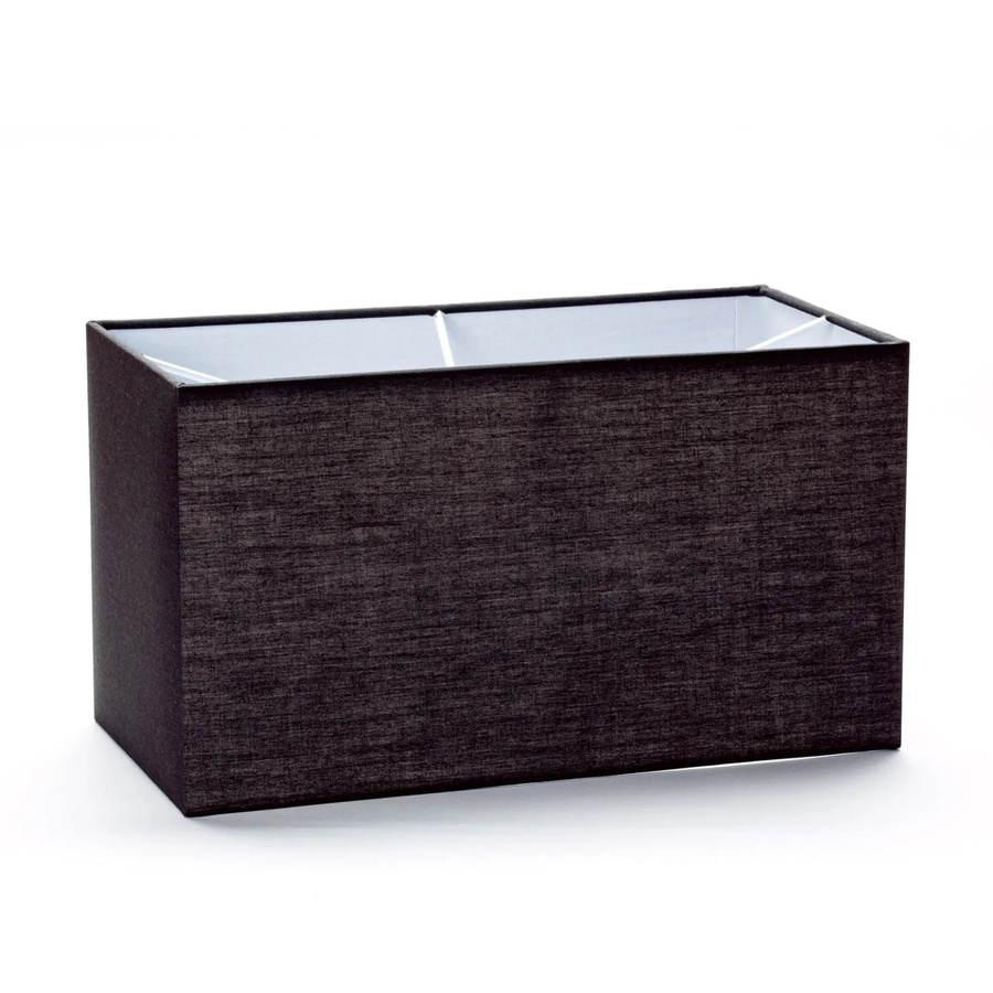 Orion Lightstyle Lampenschirm Rechteckig aus Stoff in Schwarz, B: 32 cm, T: 16 cm, H: 18 cm, E27 - Bild 2