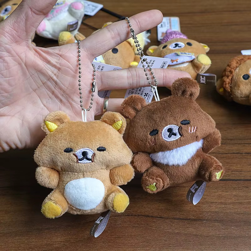 52TOYS Rilakkuma Mini-Plüschbär, Stofftier Schlüsselanhänger, Braun - Bild 4