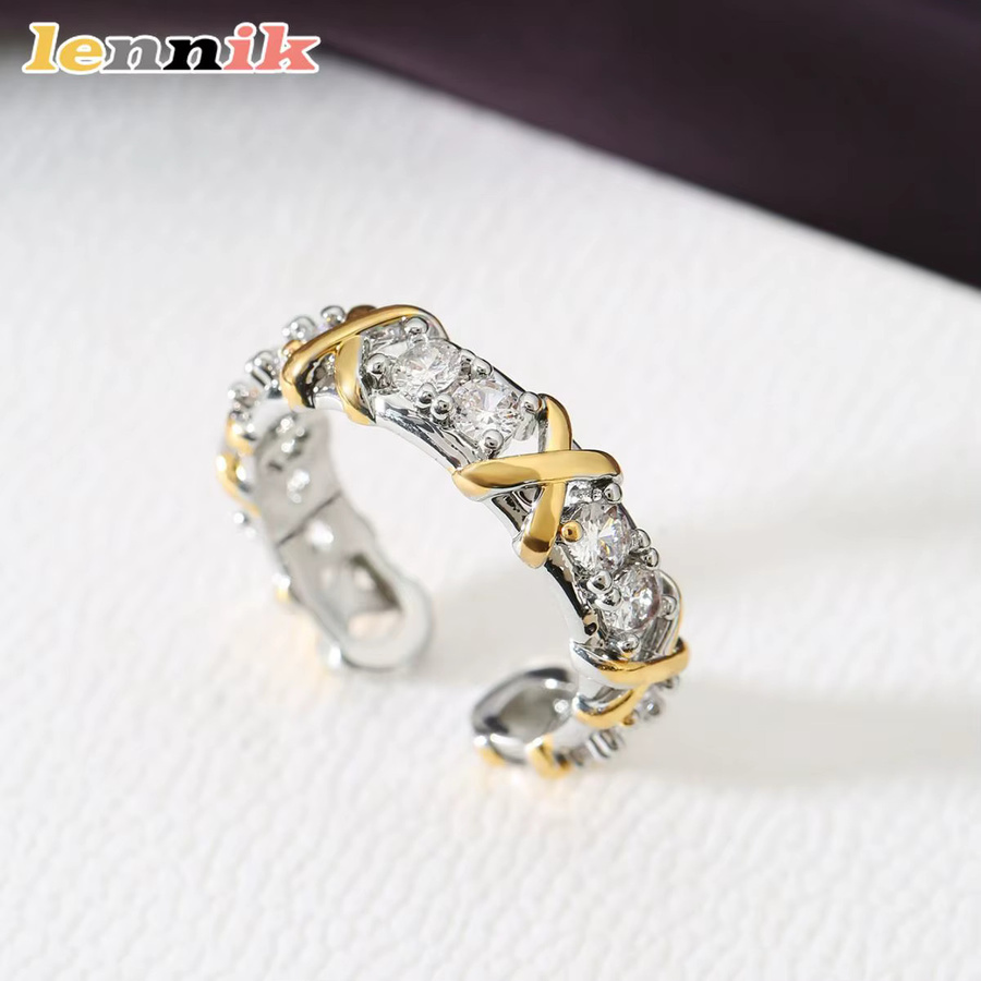 LENNIK Ring, Bicolor, Diamant, Zirkonia, Unisex - Bild 2