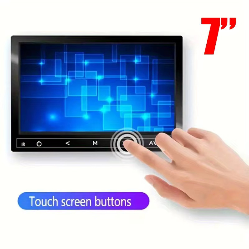 Bileeko 7-Zoll Auto-Display mit Touch-Tasten und Vollfarb-Nachtsicht in Schwarz, universell für Wohnmobile, Minibusse und Pickup-Trucks, 12–24 V - Bild 4