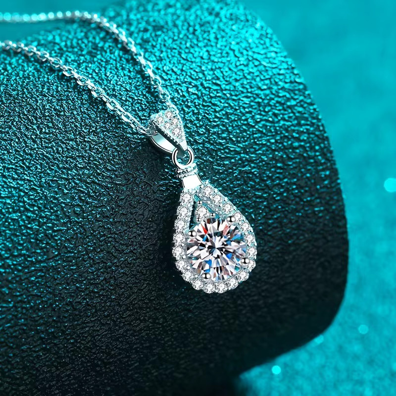 SAY Halskette, 925 Sterling Silber, 18k Weißgold plattiert, Damen - Bild 4