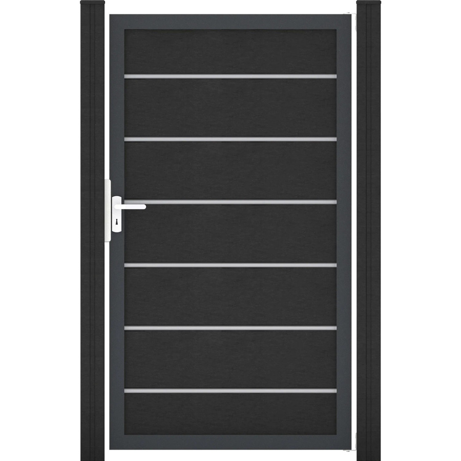 GroJaSolid Grande Premium Tor Anthrazitgrau B/H: 100 x 180 cm Rahmen DB703 - Bild 2