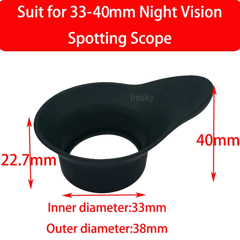 Imsky Gummi-Augenmuscheln für Mikroskope und Teleskope, Okular-Abdeckung zum Schutz, Schwarz, Durchmesser: 29–48 mm - Bild 2