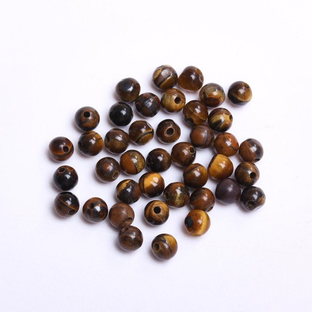 Natursteinperlen Tigerauge, rund, 4 mm - Bild 1