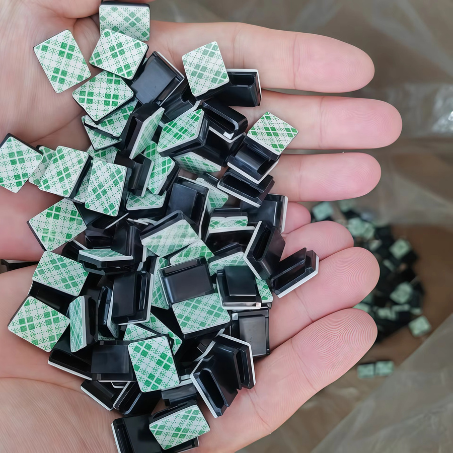 QXNY Selbstklebende Kabelorganizer-Clips in Schwarz für Auto und Schreibtisch - Bild 5
