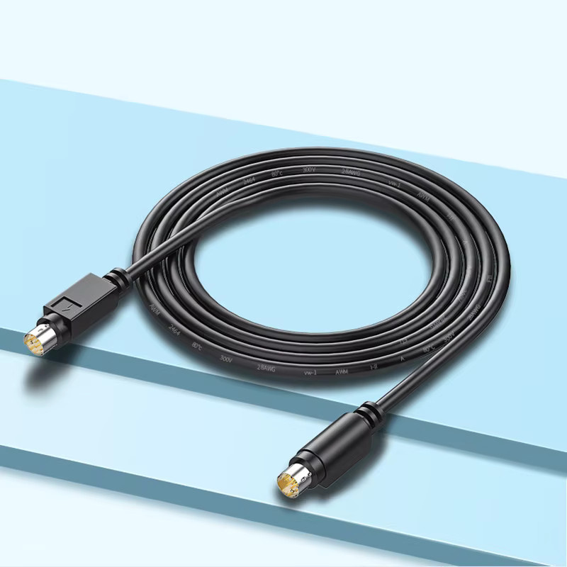 MD8 8-poliges Verlängerungsdatenkabel aus Vollkupfer in Schwarz für SPS-Servo-Programmierer kompatibel mit Sony, Siemens, Schneider und Delkor - Bild 2