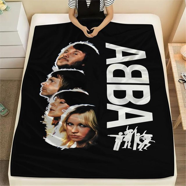 ABBA Der Film Flanell-Druckdecke aus Fleece, Schwarz, B/B: 80 x 120 cm - Bild 1
