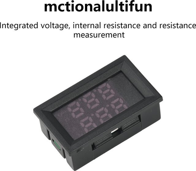 Voktta VR452 Interner Widerstandstester mit Doppel-Digitalanzeige für 4-12V und 0,56 Zoll Display - Bild 1