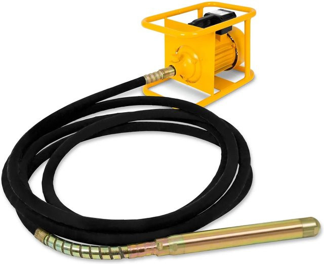 Eberth Elektrischer Betonrüttler mit 3000W Leistung und 60mm Durchmesser in Gelb - Bild 1