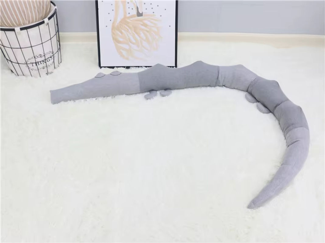 PANGDUBE Krokodil-Stoßstange für Babybetten in Grau, 200 cm Länge - Bild 3