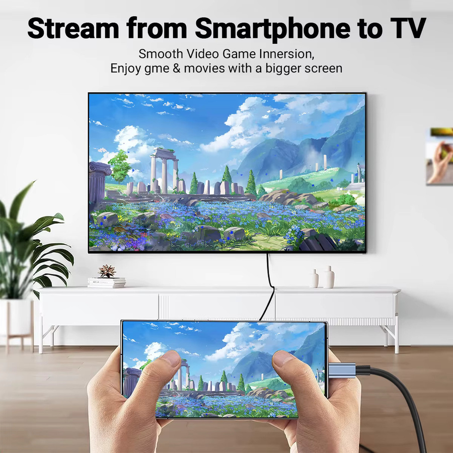 Gopala USB-C auf HDMI-Kabel für 8K@60Hz und 4K@120Hz, Adapter für MacBook, iPad, iPhone und Samsung - Bild 4