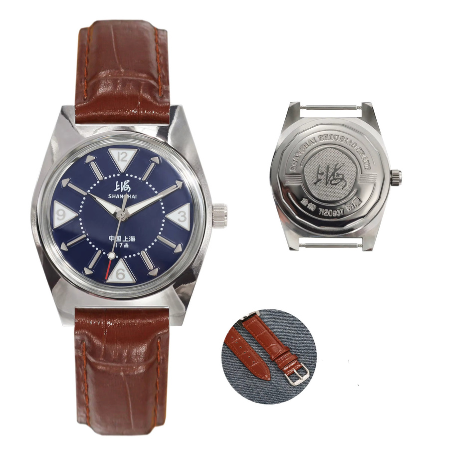 HEIMDALLR Armbanduhr, Handaufzug, Edelstahl, 36 mm, Blau, Herren - Bild 6
