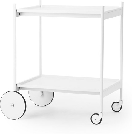 Normann Copenhagen Rul Trolley in Weiß aus Metall mit Rollen und Servierflächen