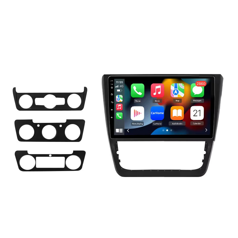 Junsun Android 15 Autoradio für Skoda Yeti 5L 2009-2014 mit 10,0 Zoll IPS-Touchscreen, kabelloses Apple CarPlay, Android Auto, GPS-Navigation, Bluetooth, 4G WiFi, DAB+ und 8-Kern Prozessor in Schwarz - Bild 5