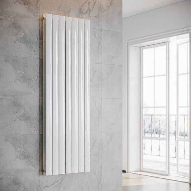 SONNI Flach Heizkörper Paneelheizung Wandmontage mit Mittelanschluss, Weiß, B: 160,0 cm, H: 53,9 cm - Bild 1