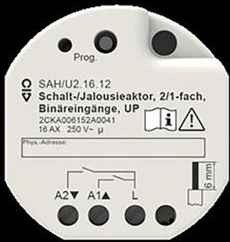 Busch-Jaeger Jalousieaktor SAH/U2.16.12 in Weiß 2CKA006152A0041 - Bild 1
