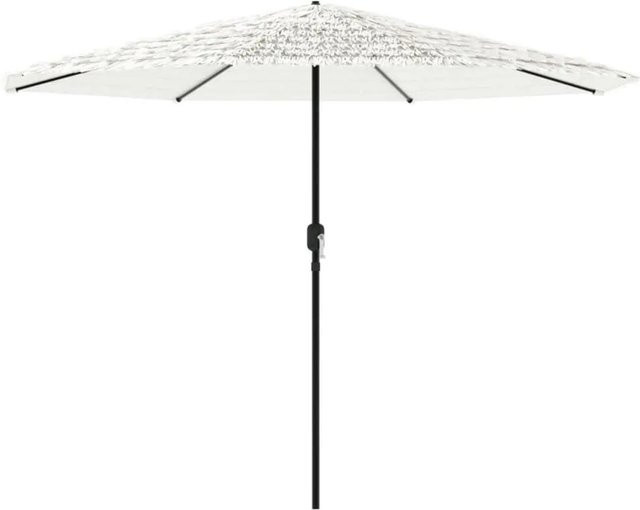 vidaXL Sonnenschirm mit Stahlmast und Polyesterbespannung in Weiß, B/T/H: 388 x 388 x 248 cm - Bild 1