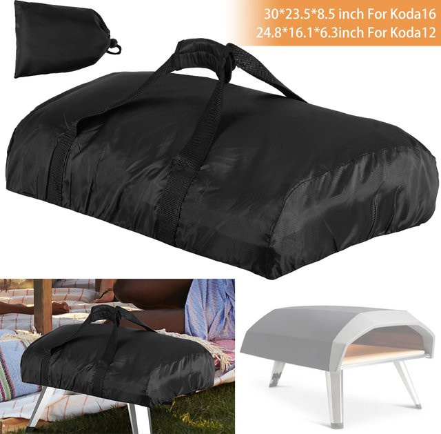 Willstar Pizzaofenabdeckung für Ooni Koda 12 und 16, wasserdichte und staubdichte Schutzhülle aus Oxford-Stoff, Schwarz, B: 40,9 cm, T: 21,6 cm - Bild 1